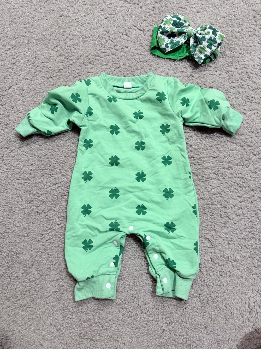 St. Patrick’s Day Romper & Bow